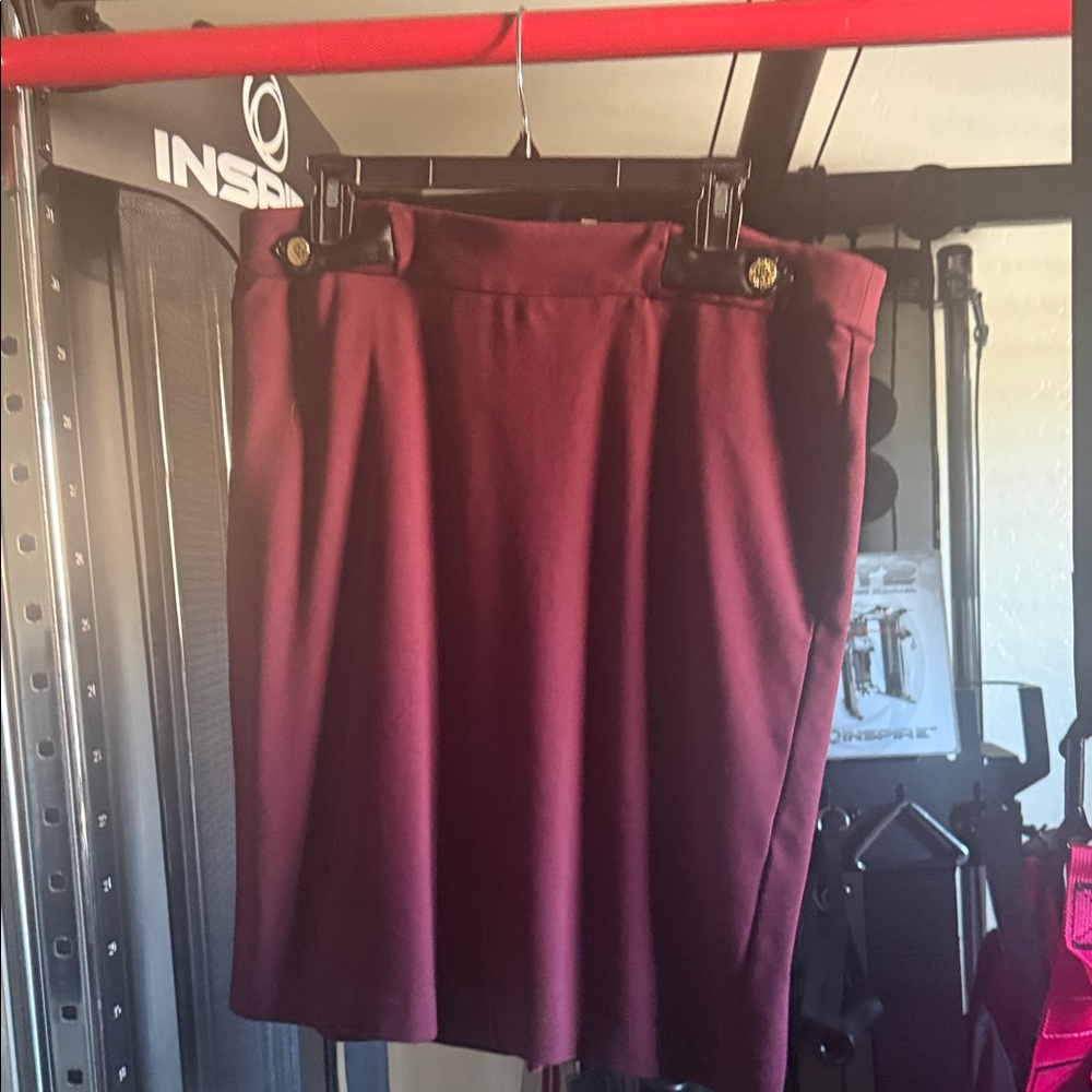 Anne Klein Burgundy Pencil Skirt